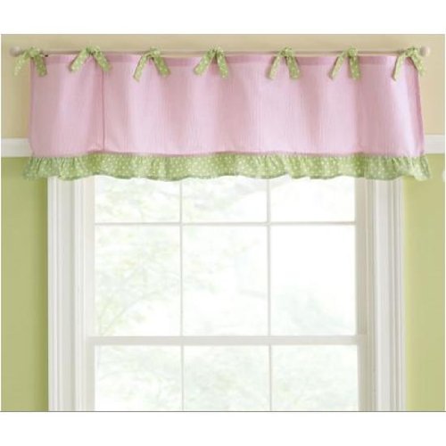 Sweet Dreams Pink And Green Dottie Window Valance