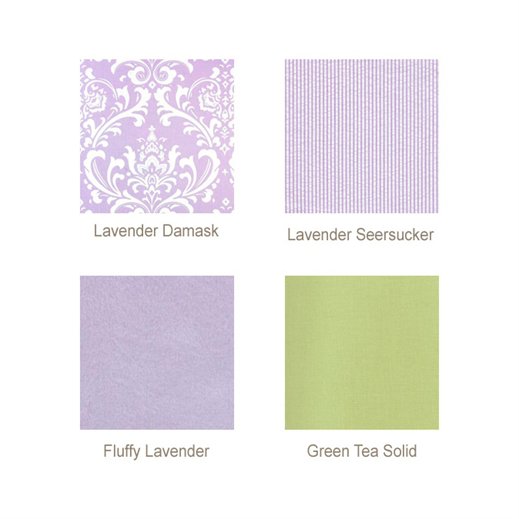 New Arrivals 3PC Sweet Violet Lavender Damask Floral Crib Bedding BC