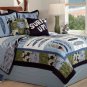 2PC Catch A Wave Surfing Theme Twin Quilt Bedding QS1932TW