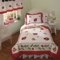 3PC Red Lady Bug Yard FULL / Queen Quilt Bedding QS3614FQ