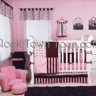4PC PINK Bubblegum Stripe Crib Baby Bedding 106580