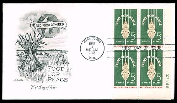 ARTMASTER - 1963 Food For Peace (#1231) FDC - PB UA