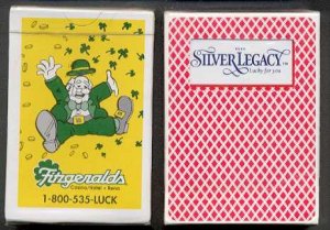 Nevada Casino Playing Card Decks (4) - FITZGERALDS, SILVER LEGACY, TROPICANA, FOUR QUEENS