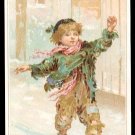 Victorian Trade Card - Arbuckle Brothers Coffee Company - Street Urchin Sliding on Ice