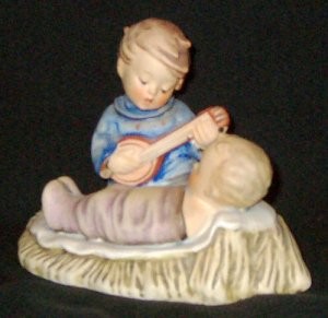 Early 1960s HUMMEL Figurine / Candle Holder - LULLABY (#24/1 TMK3) - 3&Acirc;&frac34;" Tall