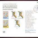 UNITED NATIONS POSTAL ADMINISTRATION Souvenir Card #9 - 1976 W.F.U.N.A. - First Day (Geneva)