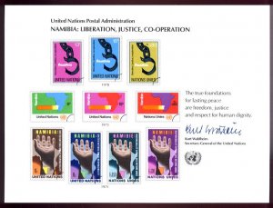 UNITED NATIONS POSTAL ADMINISTRATION Souvenir Card #13 - 1978 NAMIBIA - Mint