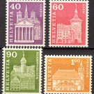 SWITZERLAND - 1967 Definitive Stamps (Sc. #389a, 391a, 395a, 396a) - MNH Singles
