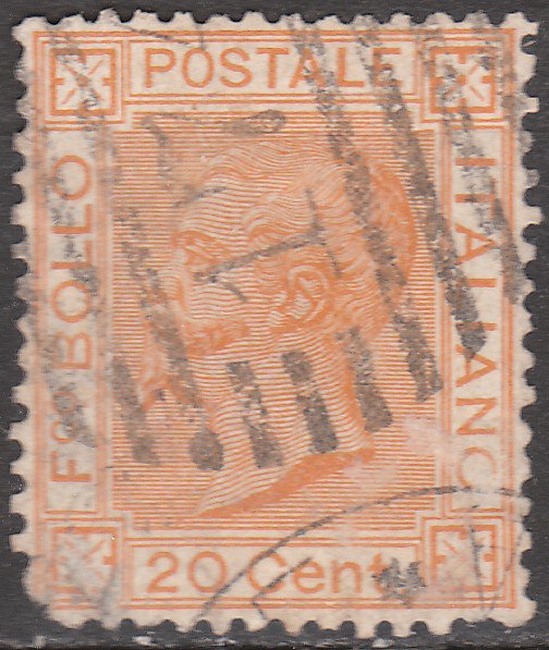 ITALY Postage Stamp - 1877 - 20c King Victor Emmanuel II (Sc. #36) - Used