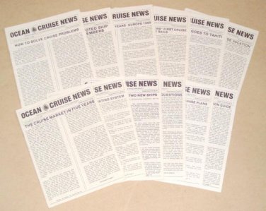 1985 OCEAN & CRUISE NEWS - Complete Year - All 12 Issues