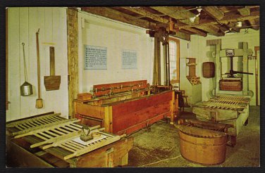 1950s OLD CHATHAM, NEW YORK - The Shaker Museum, Wash Shop - Postcard
