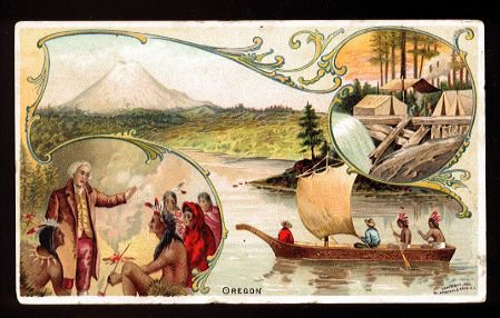 1892 Victorian Trade Card - Arbuckle Brothers Coffee Company - OREGON (#19)