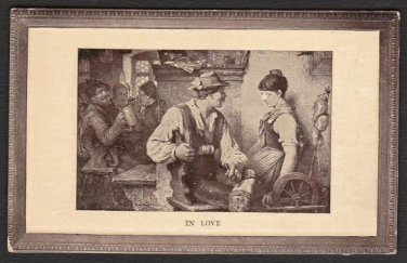 1910 Artistic Embossed Post Card - "IN LOVE"