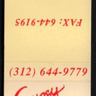 GYPSY Restaurant and Wine Bar - Chicago, Illinois - 1990s Matchbook Cover
