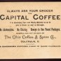 CAPITAL COFFEE Victorian Trade Card - Giant pink rose