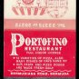 PORTOFINO ITALIAN RESTAURANT - Bermuda - 1970s(?) Vintage Matchbook Cover