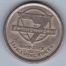 1990s EMPRESS CRUISE LINES 25¢ Gaming Token