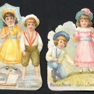 Die-cut CHOCOLAT POULAIN Victorian Trade Cards (2) - Children