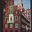 1950s BOSTON, MASSACHUSETTS - The Old State House - Unused Postcard