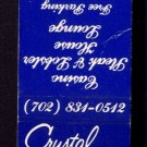 CRYSTAL BAY CLUB - Crystal Bay, Nevada - 1990s Matchbook Cover