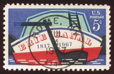 Bullseye (SOTN) First Day Dated Stamp - 1967 Erie Canal (#1325)