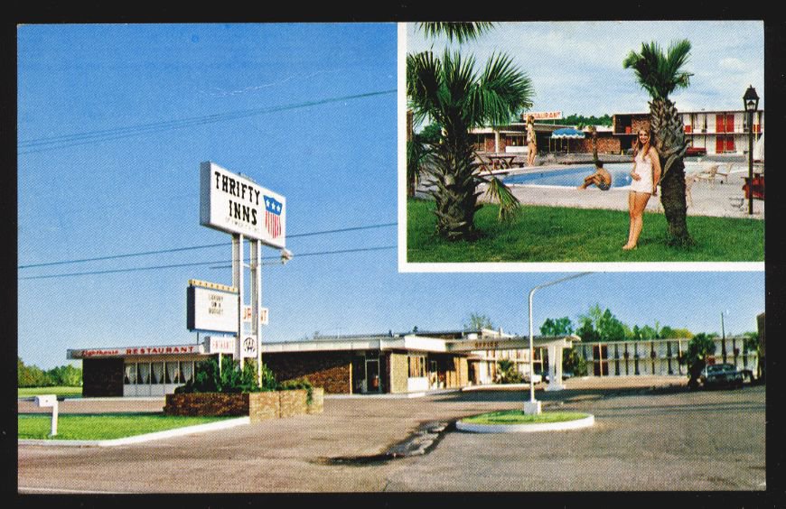 THRIFTY INNS OF AMERICA - Manning, South Carolina - 1970s Scenic Post Card