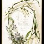 Victorian Greeting Card - A JOYOUS NEW YEAR TO YOU - small purple flowers