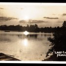 LAKE CARMI - Franklin, Vermont - Vintage Unused Real Photo Post Card - row boat