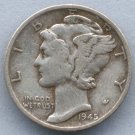 1945-S Mercury Dime (U.S. Coin - 90% Silver) - Circulated