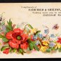 OZONE SOAP, Fairchild & Shelton - Victorian Trade Card - flowers, butterfly