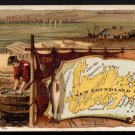 1889 Victorian Trade Card - Arbuckle Brothers Coffee Company - Map of NEWFOUNDLAND (#77)