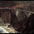 BIG SUR, CALIFORNIA - Bixby Creek Bridge, aerial view - Unused Scenic Postcard