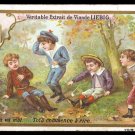 VÉRITABLE EXTRAIT DE VIANDE LIEBIG Victorian Trade Card - boys smoking pipes