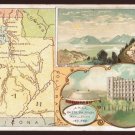 1889 Victorian Trade Card - Arbuckle Brothers Coffee Company - Map of UTAH (#86)