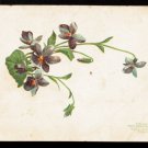 CHOCOLAT D'AIGUEBELLE Victorian Trade Card - sprig of small purple flowers