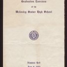 WELLESLEY SENIOR HIGH SCHOOL. Wellesley, Massachusetts - 1933 Graduation Program