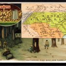 1889 Victorian Trade Card - Arbuckle Brothers Coffee Company - Map of NORTH CAROLINA (#76)