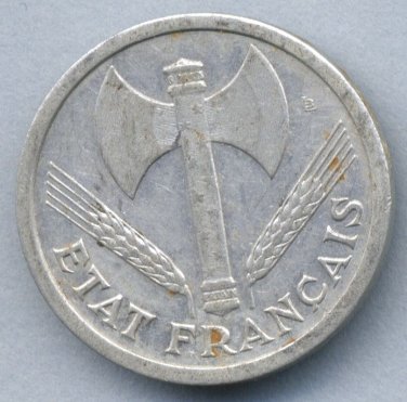 FRANCE 1943 - 2 Franc Coin - Circulated