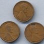 1919 Lincoln "Wheat" Cents (3) - All 3 Mints (P/D/S) - Circulated