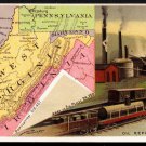 1889 Victorian Trade Card - Arbuckle Brothers Coffee Company - Map of WEST VIRGINIA (#57)