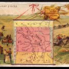 1889 Victorian Trade Card - Arbuckle Brothers Coffee Company - Map of NORTH DAKOTA (#96)