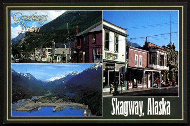 SKAGWAY, ALASKA - 1980s Multi-View Post Card