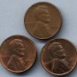 1955 Lincoln "Wheat" Cents (3) - All 3 Mints (P/D/S) - Circulated