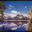 TETON NATIONAL PARK - Jackson Lake and Teton Range - LARGE 1950s Scenic Postcard