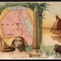 1889 Victorian Trade Card - Arbuckle Brothers Coffee Company - Map of EGYPT (#65)