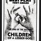 CHILDREN OF A LESSER GOD, Warner Theatre - Washington, D.C. - 1983 Program