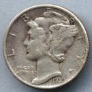 1939 Mercury Dime (U.S. Coin - 90% Silver) - Circulated