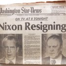 WASHINGTON STAR-NEWS - August 8, 1974 - RICHARD NIXON Resigning