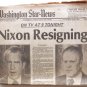 WASHINGTON STAR-NEWS - August 8, 1974 - RICHARD NIXON Resigning