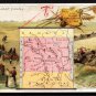 1889 Victorian Trade Card - Arbuckle Brothers Coffee Company - Map of NORTH DAKOTA (#96)